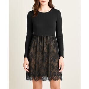 Anthropologie Baily/44 Black Hadarah Lace Dress Size XS